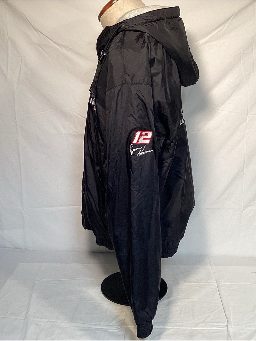 NASCAR Mobil 1 Racing Ryan Newman Rusty Wallace Hooded Jacket Men’s Size Large - Picture 5 of 16
